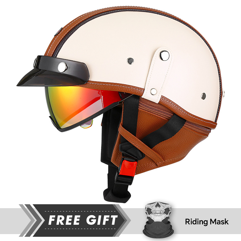 Motorcycle Gear Store - Новые поступления кожаный ретро полулицевой мотоциклетный