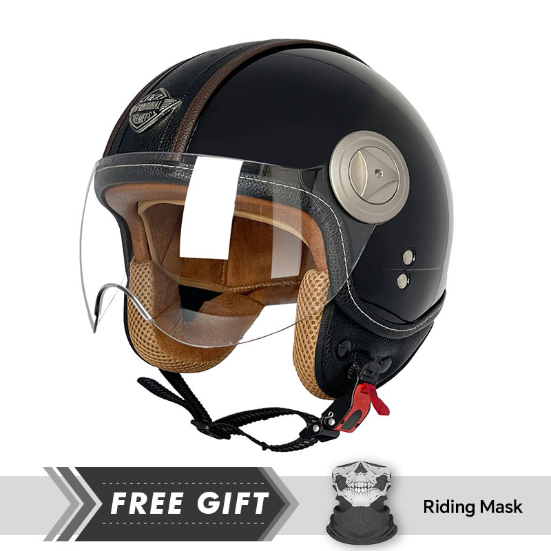 Motorcycle Gear Store - 3/4 шлем с открытым лицом, винтажные