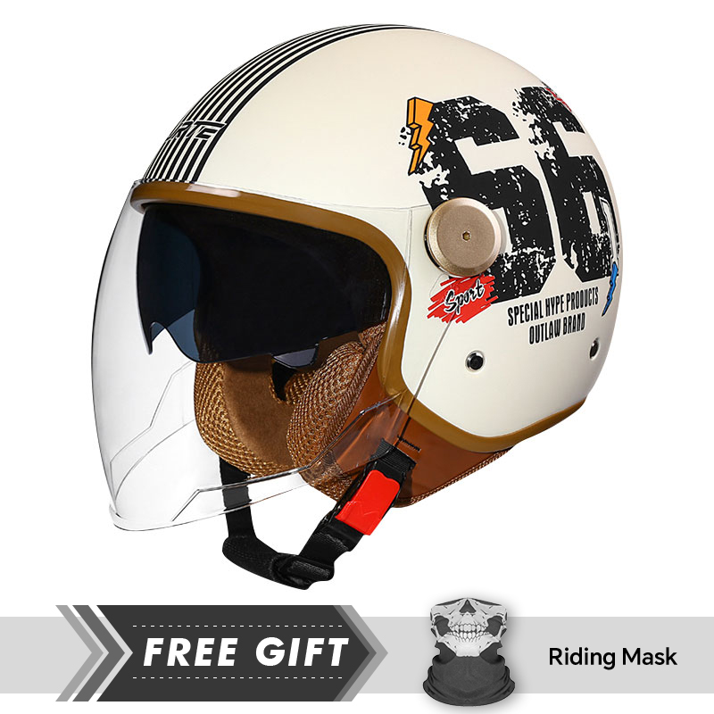 DOT ECE одобренный ретро 3/4 м – обзор и цена Motorcycle Gear Store